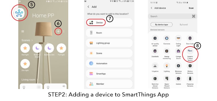 How to pair the Samsung Digital Door Lock with the z wave module?