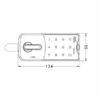 Guub D153-horizontal cabinet lock dimensions